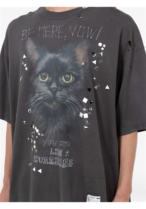 t-shirt embellished distressed uomo nera MAISON MIHARA YASUHIRO | J15TS752BLACK